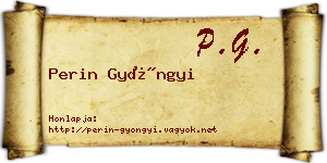 Perin Gyöngyi névjegykártya